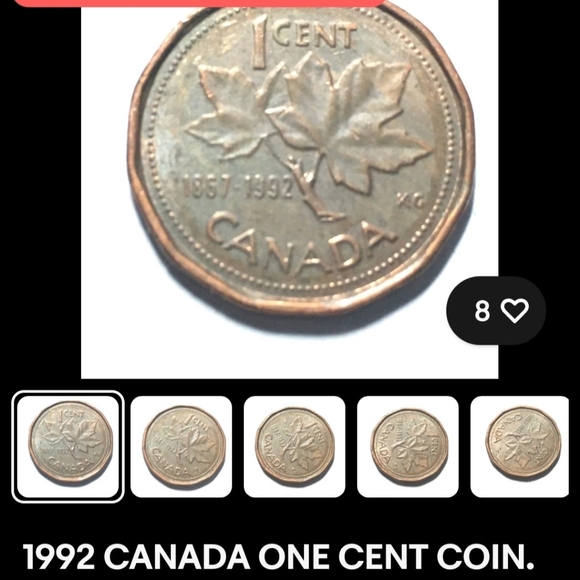 1992 Canada One Cent Coin - Picture 1 of 1